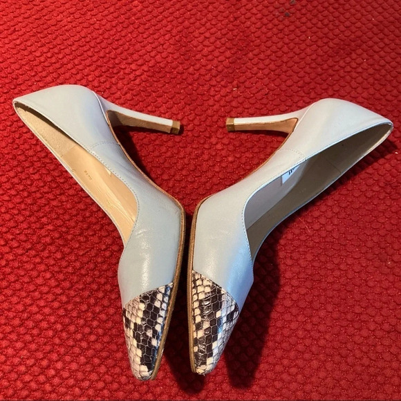 L.K. BENNETT Floret Animal Print Toe Leather Made in Spain 3” Heel Pumps Shoes - Picture 4 of 9